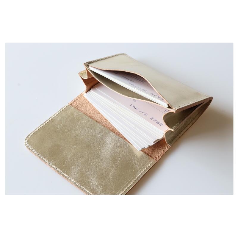 IL BISONTE イルビゾンテ カードケース3pocket ( Metallic leather ) メタリックレザー 54_1_ 54172309493 メンズ レディース 商品番号 IB-17-09493 - 画像 (4)