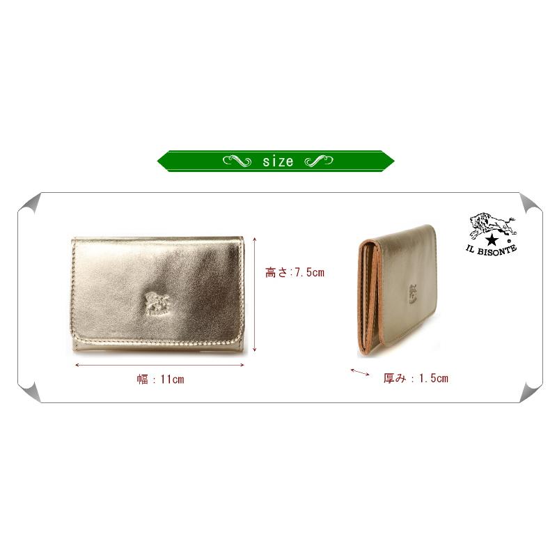 IL BISONTE イルビゾンテ カードケース3pocket ( Metallic leather ) メタリックレザー 54_1_ 54172309493 メンズ レディース 商品番号 IB-17-09493 - 画像 (7)