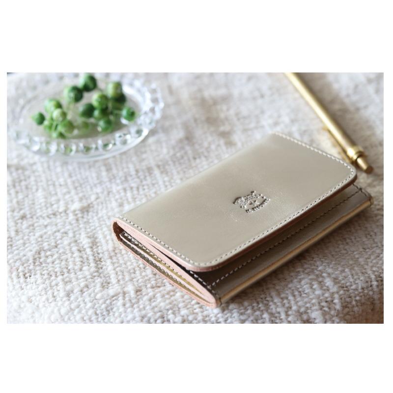 IL BISONTE イルビゾンテ カードケース3pocket ( Metallic leather ) メタリックレザー 54_1_ 54172309493 メンズ レディース 商品番号 IB-17-09493 - 画像 (8)