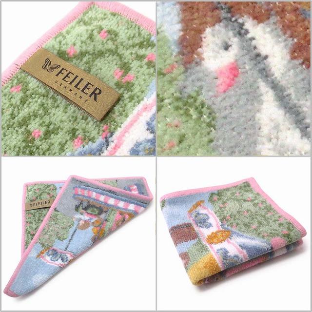 feiler 【並行輸入品】FEILER フェイラー ハンカチ タオル タオルハンカチ 25cm Funfair 134 Candy Pink 遊園地 メリーゴーラウンド Funfair134