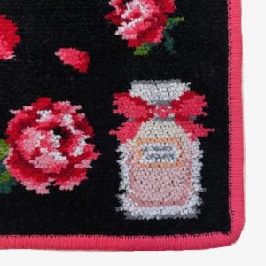 feiler ・クリックポスト配送(送料１９８円) ラッピング不可 フェイラー ハンカチ FEILER エターナルヒロイン 黒 ブラック/ピンク 25×25cm シュニール織りタオル地