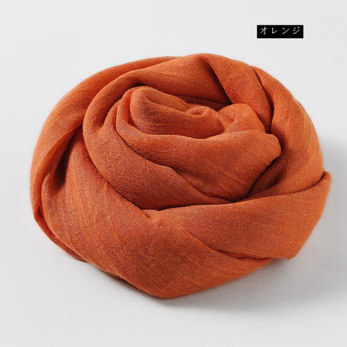 ストール 大判 薄手 夏 uvカット 紫外線対策 ショール 大判ストール 日焼け止め 冷房対策 マフラー 無地 10色 夏用ストール 綿麻風 - 画像 (7)