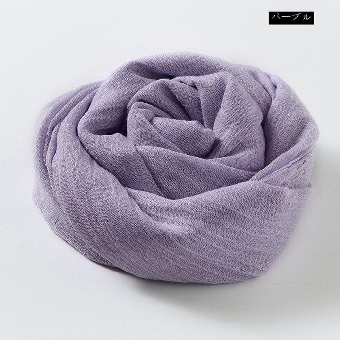 ストール 大判 薄手 夏 uvカット 紫外線対策 ショール 大判ストール 日焼け止め 冷房対策 マフラー 無地 10色 夏用ストール 綿麻風 - 画像 (9)