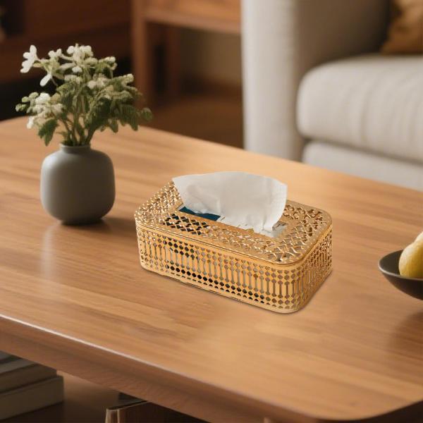 ティッシュボックスカバー ナプキン フェイシャルティッシュホルダー ディスペンサー 装飾容器 化粧台 寝室 浴室 オフィス 装飾用 - 画像 (2)