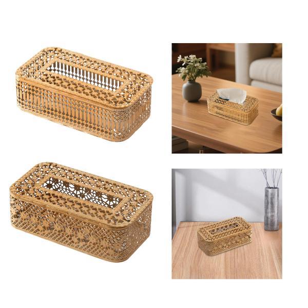 ティッシュボックスカバー ナプキン フェイシャルティッシュホルダー ディスペンサー 装飾容器 化粧台 寝室 浴室 オフィス 装飾用 - 画像 (7)