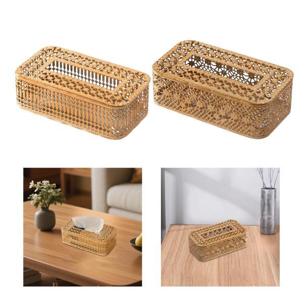 ティッシュボックスカバー ナプキン フェイシャルティッシュホルダー ディスペンサー 装飾容器 化粧台 寝室 浴室 オフィス 装飾用 - 画像 (9)