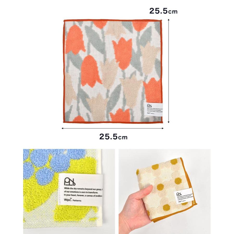Wpc. ハンカチ レディース ギフト タオルハンカチ ブランド 北欧 おしゃれ 25×25 綿100% 厚手 ふわふわ プレゼント 花柄 Patterns - 画像 (6)