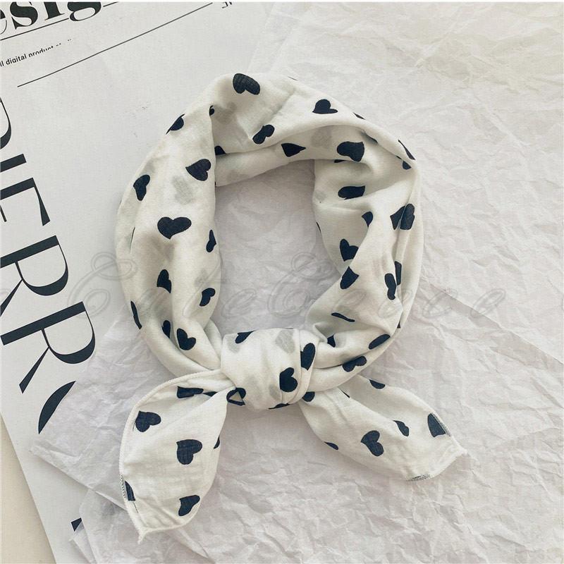 スカーフ レディース ネックスカーフ 綿麻 UVカット 首巻き 正方形 花柄 バンダナ コットン 多機能 シンプル 軽量 薄手 アクセサリー 春夏秋 通勤 - 画像 (4)