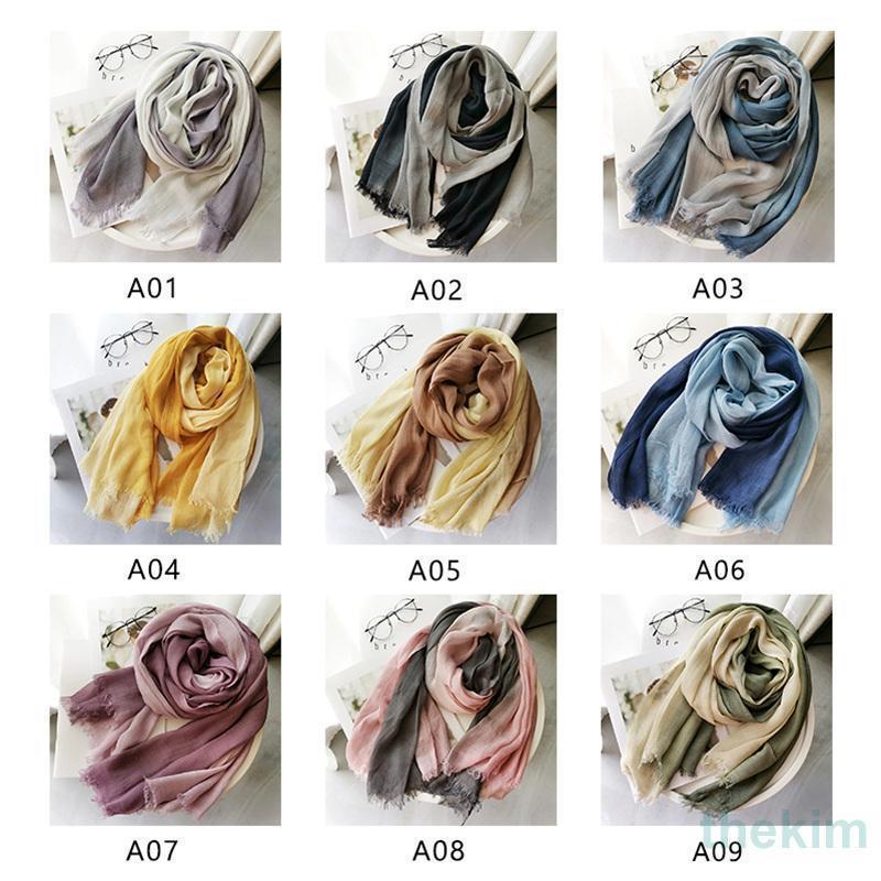 大判 ストール レディース マフラー 春 夏 スカーフ 綿麻 薄手 柔らかい 羽織る フリンジ UVカット 紫外線対策 冷房 母の日 プレゼント - 画像 (7)